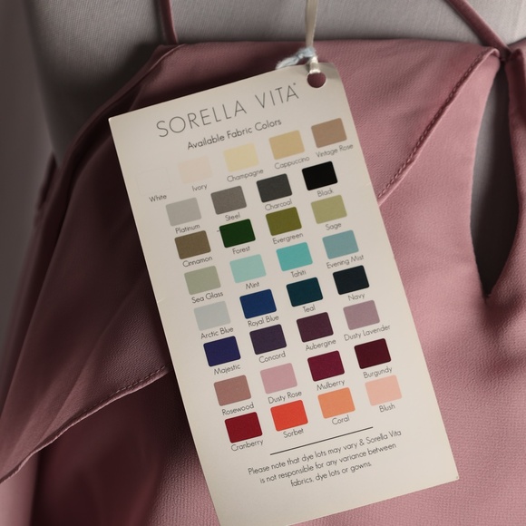 Sorella Vita 9070 Dusty Lavender Chiffon Floor Length Dress  Tag Sz10 (Sz 8) - Picture 8 of 13